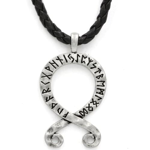 Viking pirates runes norse amulet Religious Troll Cross pendant necklace Vikings legend Nordic Pagan necklaces for men Jewelry