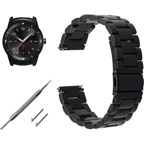 22mm Quick Release Stainless Steel Watchband for LG G Watch W100 / R W110 / Urbane W150 Asus ZenWatch 1 2 Men Band Wrist Strap