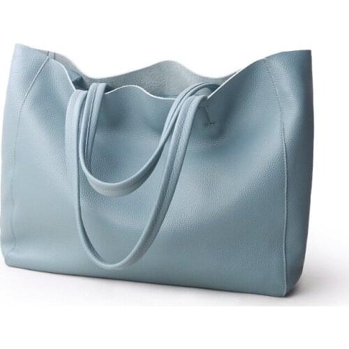 Luxury Genuine leather Bag female summer tote bag cowhide soft leather large capacity shoulder bag Casual Handbag GN-SB-xjttbd