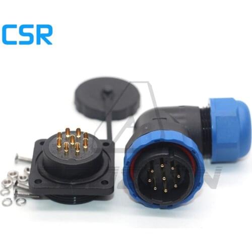 SD28 waterproof connector 2 3 4 5 6 7 9 10 12 14 16 19 22 24 26 pin IP68 Right angle male and female Square panel mounting IP68