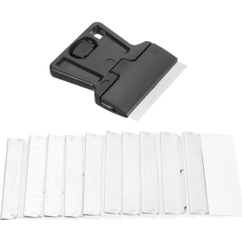 1pcs Mini Razor Scraper Tool With 10x Scraper Baldes Carbon Steel Blades 5.5cm*4.5cm For Building Industry Tinting Tool Blade