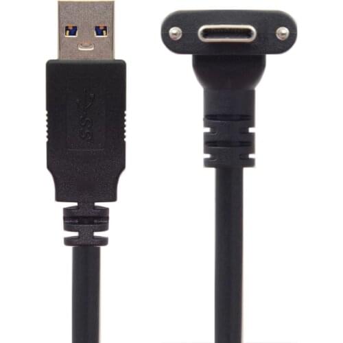 Standard USB3.0 to USB 3.1 Type-C Dual Screw Locking Data Cable Fit for Oculus Link VR