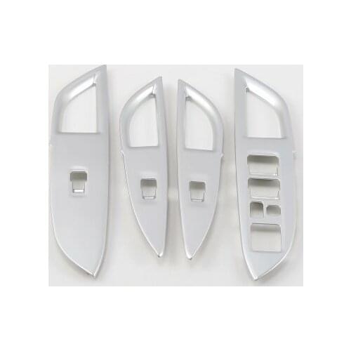 Car styling Inner Door Armrest Window Lift Switch Button Cover Trim For Mitsubishi Outlander 2013-2019 car Accessories