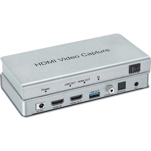USB 3.0 HDMI Audio Video Capture Card PC Game Live Streaming Recorder Recording Box HD 1080P 60Hz Videocapture TV Loop Converter