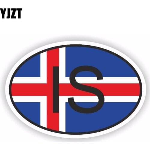 YJZT 12.3CM*8.2CM Accessories Iceland Car Styling Country Code Decal Car Sticker 6-0506