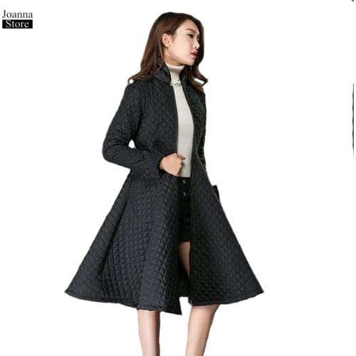 Winter Jacket Women Long Plus Size Skirt Hem Slim Office Ladies Coat Vintage Elegant Jackets Luxury Plaid Coats Fashion Clothes