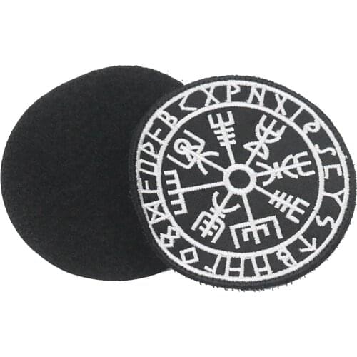 1PC Tactical Viking Symbol Patch Embroidered Applique Sew on Clothes Runes Military Badges Hook Paste Patches Punk Stripes Decor