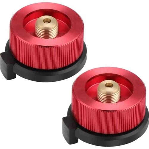 2 PCS Camping Gas Adapter Convertor Stove Connection for Butane Canister to Screw Gas Cartridge