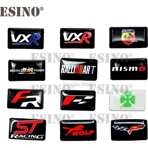 2 x New Design 3D Decorative Car Styling Glue Decals Badges Car Styling Stickers Emblems Custom Motor Decal for Car Makers