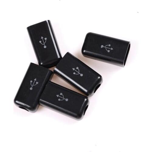 5 Pieces Mini USB 5 Pin Male Plug Socket Connector&Plastic Cover For DIY Black Plastic Cover