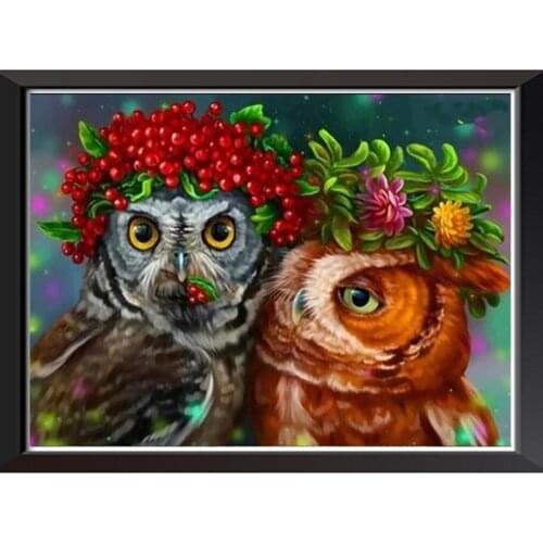 5d Diy Diamond Painting Animal Owl Full Square Round Drill Diamond Embroidery Mosaic Wall Artwork Home Decor Handmade Gift A490