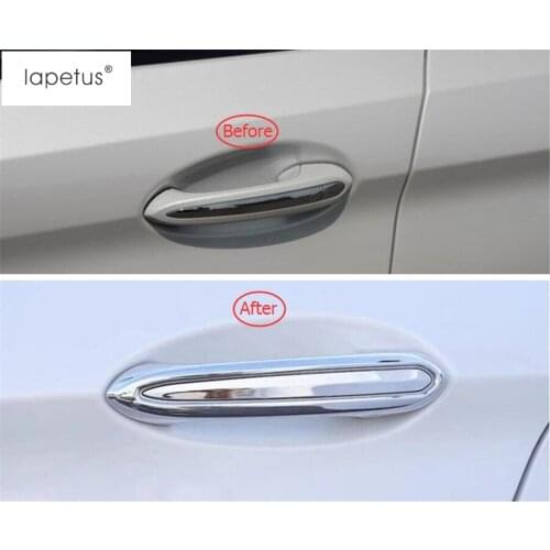 Lapetus Accessories Fit For BMW 5 Series Sedan G30 530I 2017 - 2021 Door Pull Doorknob & Handle Bowl Molding Cover Kit Trim