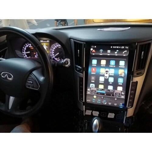 6G 128G For Infiniti Q50 Q50L 2015 - 2018 Tesla 12.1“ Vertical Screen Android Car Multimedia Player GPS Navi WIFI CarPlay Stereo