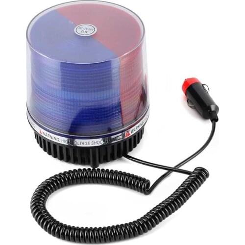 Car Strobe Light Universal 12-24V Beacon Strobe Warning Light 9 Modes 26 SMD Roof Flashing LED with Magnetic Base