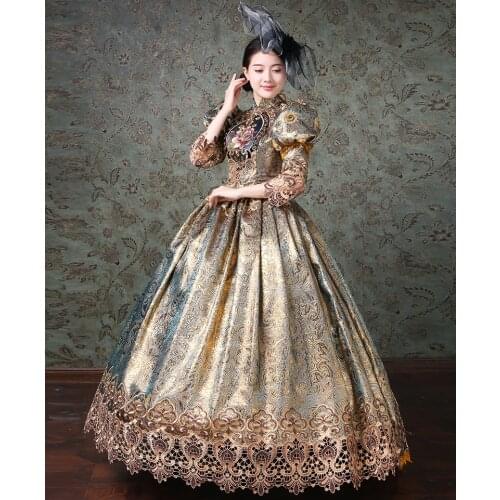 100real baroque royal Versaille rococo ball gown Medieval dress court queen Renaissance Gown vintage Victorian dress Belle ball