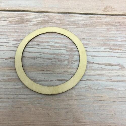 Free shipping 50 pcs laser cut out shape unfinished blank circle wooden rings circular
