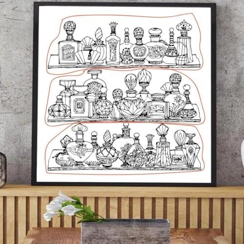 Bottle Background DIY Silicone Clear Stamp Seal Scrapbook Embossing Album Craft H58C