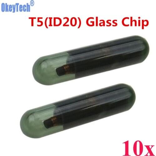 OkeyTech 10pcs/lot High Quality Car Key Chip T5(ID20) Transponder Chip Glass Auto Transponder Chip Wholesale Free Shipping