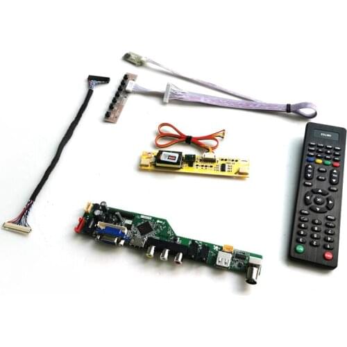 For M185B1/MT185GW01 monitor panel 1366*768 30Pins LVDS 18.5" Audio VGA USB Remote 2-CCFL LCD display controller card kit