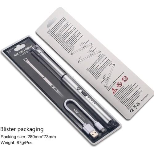 USB Rechargeable Arc Candle Lighter with Double Safety Lock Charge Indicator for Camp BBQs Stove AUG889