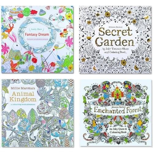 Creative Coloring Painting Book For Kids Adult Relieve Stress Kill Time Inky Drawing Graffiti Art Book Paint Supplies 03163