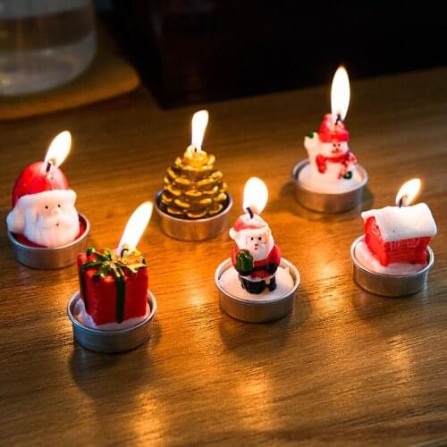 Holiday items Christmas cartoon candle creative holiday party decorations santa gift gifts