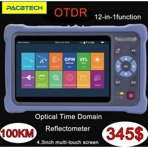 Hot OTDR 1310/1550nm 100KM Fiber Optic Reflectometer Touch Screen VFL OLS OPM NK4000D/NK5600/NK3000D/TM290 OTDR