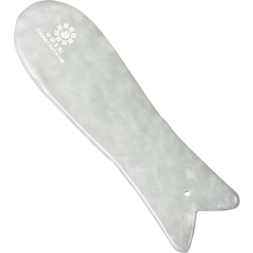 Fish shape Jade Guasha Board Massage Guasha Board Jade Stone Gua Sha instrument Scraping Plate Jade Stone