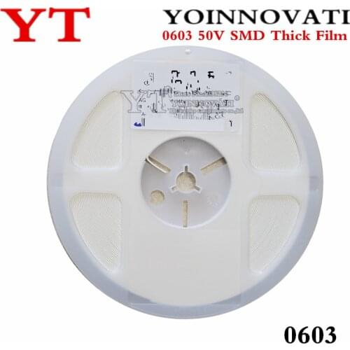 1reel 4000pcs 0603 50V SMD Thick Film Chip Multilayer Ceramic Capacitor 0.5pF-22uF 10NF 100NF 1UF 2.2UF 4.7UF 10UF 1PF