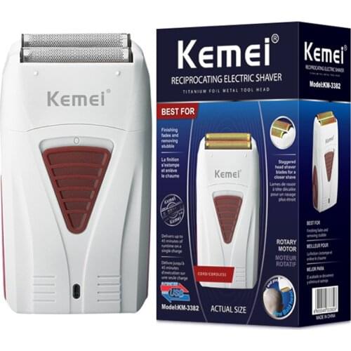 Powerful finishing fade facial rechargeable electric shaver hair cleaning beard electric razor for men bald head shaving machine