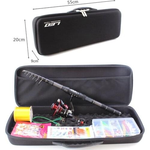 Multifunction fishing rod set 1.8m 2.1m 2.4m 2.7m 3.0m Spinning Rod and Spinning Reel Lures line Hook Fishing tackle bag