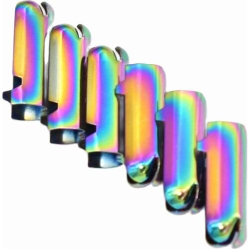 Rainbow End Tips Caps Leather Bullets Tube Clasps Ribbon Stopper Findings Shoelace Replacement Metal Aglets Hoodie Clothing