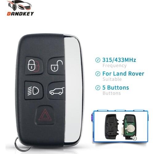 Dankey Replace Car Remote Smart Key 315/434MHz Suit 5 Buttons For Land Rover Discovery 4 Freelander For Range Rover Sport Evoque