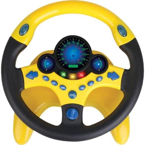 Pretend Play Electric Steering Driving Wheel Sound Light Education Kids Toy