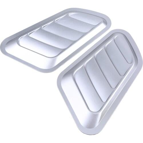 Silver/Black/White/Imitation Carbon Fiber Universal Car Decoration Air Flow Intake Scoop Turbo Bonnet Vent Cover Hood Grille