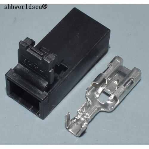 Shhworldsea 2/5/10/30/100 1 pin 6.3mm auto electric plastic housing plug harness cable connector 1900-1003 car connector plug