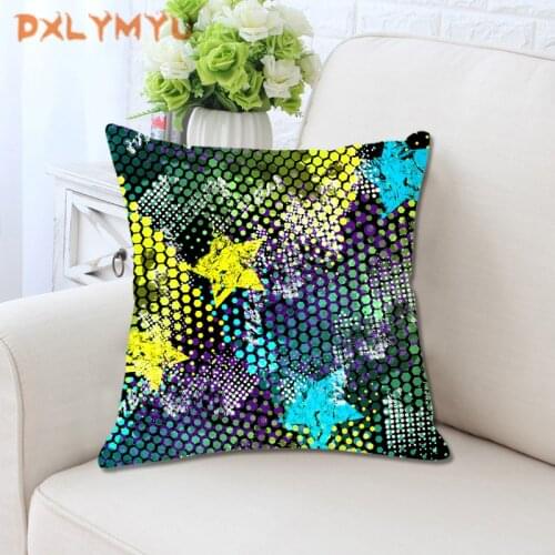 Nordic Square Soft Pillowcases 45Cmx45Cm Five-pointed Star Print Decorative Velvet Cushion Throw Pillow No Filler