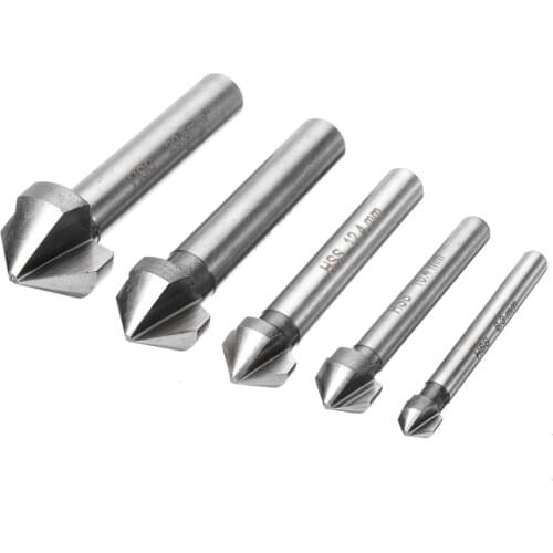 1Pcs 3 Flute 90 Degree HSS Countersink Drill Bit 6.3/8.3/10.4/12.4/16.5/20.5mm Chamfering Tool Wood Steel Chamfer Cutter Tool