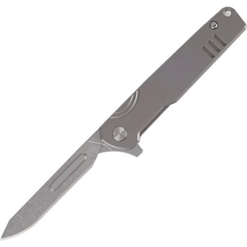 Titanium Utility Knife Multifunctional Outdoor Portable Tool Paper Cutter EDC Folding Knife CLAMP HAND TOOL