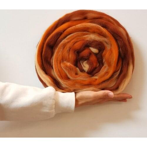 50g Merino Mixed Wool Roving Blended Wool Felt Wool for Needle and Wet Felting Supplies Wool Felting Kit (No.17)