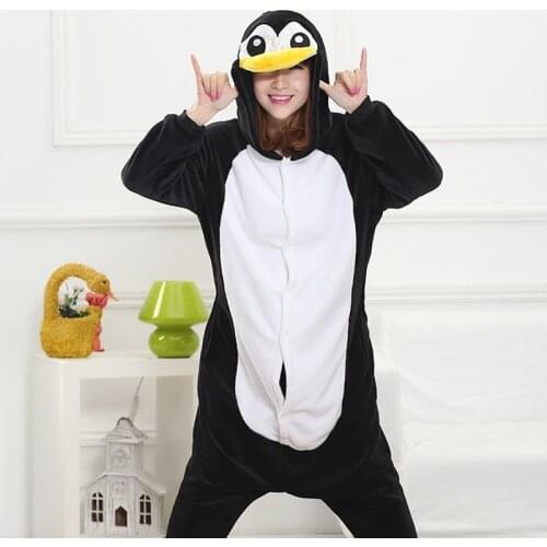 Funny Animal Onesie For Adults All in One Women Penguin Kigurumi Pajamas Onsie Men Halloween Cosplay Siamese Costume Bodysuit