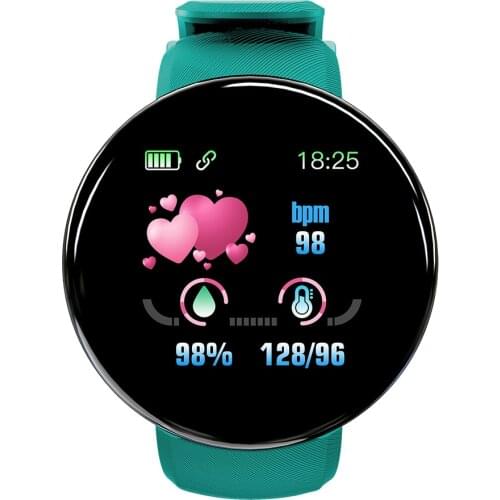 Smart Color Screen Watch Heart Rate Blood Pressure Health Fitness Track Sport Wristband Unisex DU55