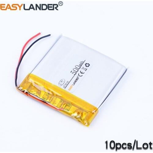10pcs/Lot 453636 3.7V 500mAh li-Polymer Li-ion Battery For mouse GPS Lampe speaker toys Remote controller DIY PAD DVR mp3 mp4
