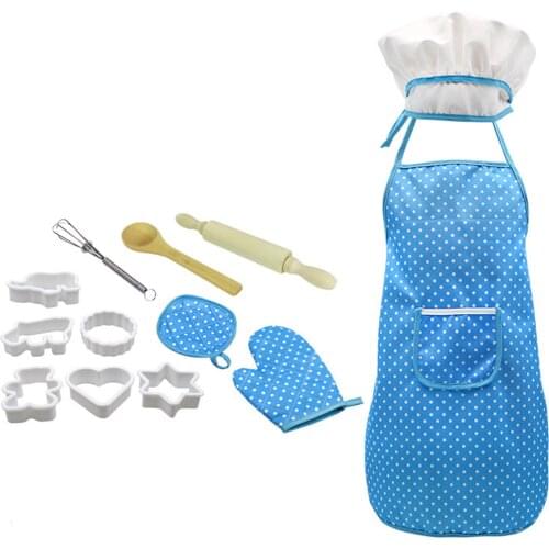 11/13 Pcs Chef Set Role Play Children Kitchen Cooking Baking Girls Toys Costume Cooker Play Kit Friends Game