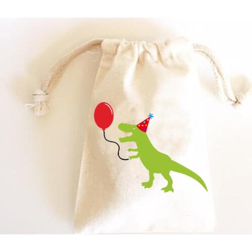 5pc dinosaur Treat candy gift bag animal jungle Dino T-Rex theme Baby Shower 1st first 2nd 3rd 4th 5th birthday Party decoration