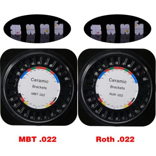 5 Packs Dental Orthodontic Ceramic Brackets Brace Roth MBT Slot 022 3 4 5 Hooks