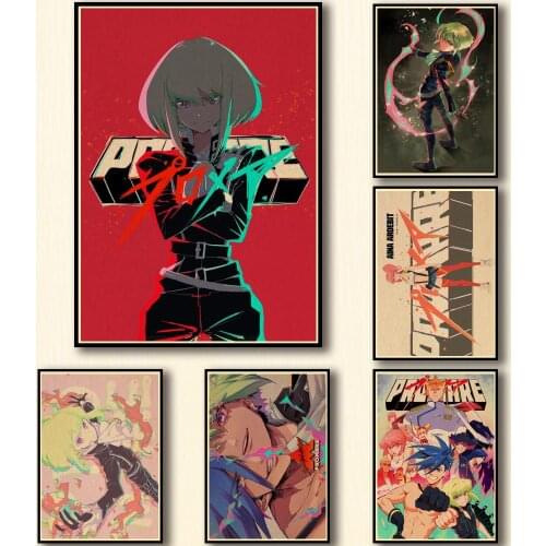 50 Designs Anime PROMARE Kraftpaper Poster Artwork Fancy Wall Sticker for Coffee House Bar