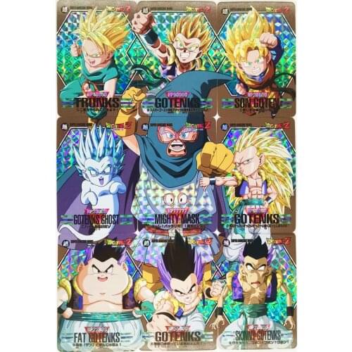 9pcs/set Gotenks Super Saiyan Dragon Ball Z Heroes Battle Card Ultra Instinct Goku Vegeta Game Collection Cards