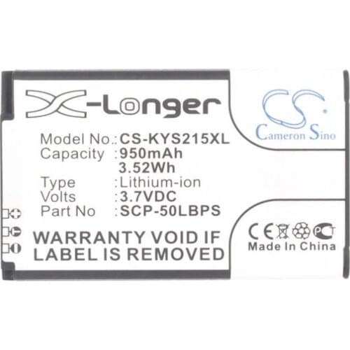 Cameron Sino 950mAh battery for KYOCERA C2150 Coast S2151 Kona S2150 S2151 S2150 S2151 Kona 5AAXBT062GEA SCP-50LBPS