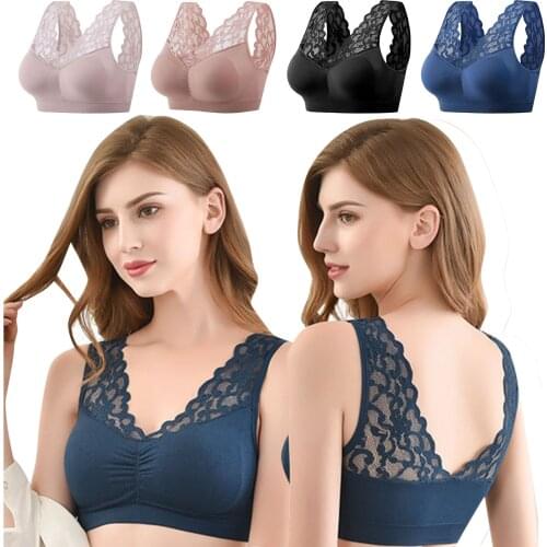 Seamless Lace Bralette Womens Bra Unadjustable Sports Extra-elastic Breathable Lace Trim Bra Camisole Tube Top